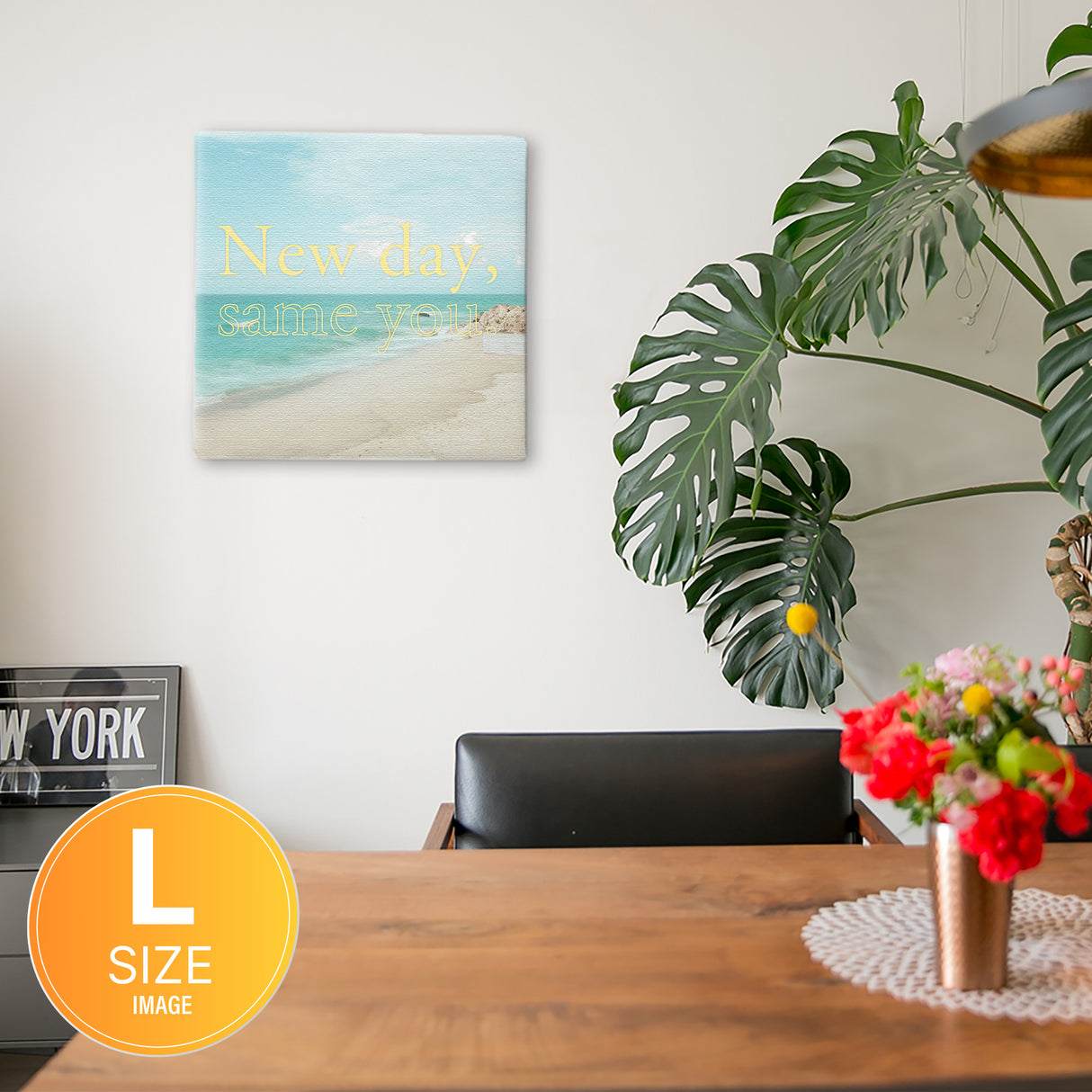 前向きな行動の起点 | 静かな海と優しい色で始まる一日 ― New day, same you.