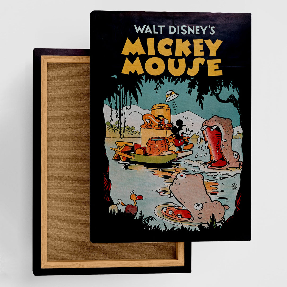 ディズニー クラシックポスター|ミッキー&プルート ジャングル探検アートパネル