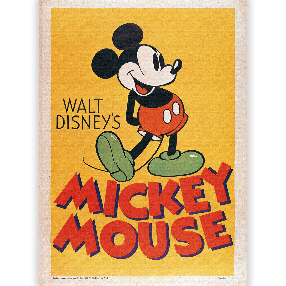 ミッキー スマイルポーズ アートパネル【クラシックポスター】