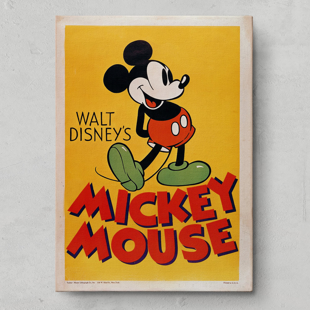 ミッキー スマイルポーズ アートパネル【クラシックポスター】
