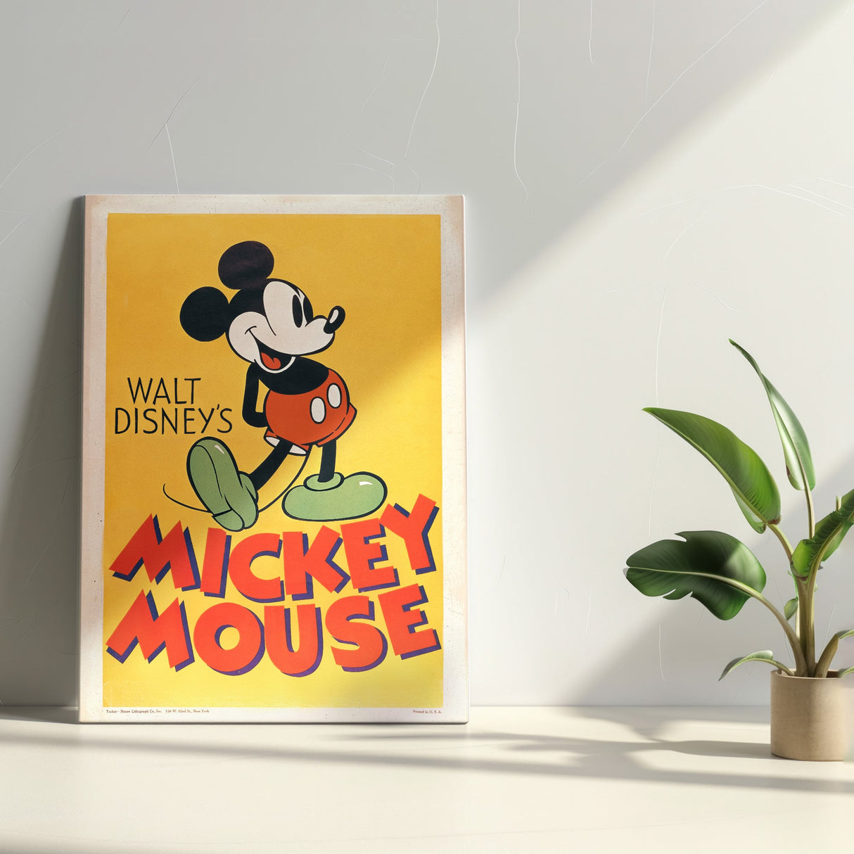 ミッキー スマイルポーズ アートパネル【クラシックポスター】