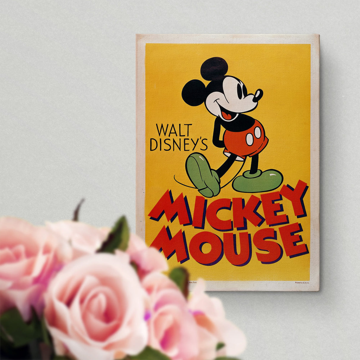 ミッキー スマイルポーズ アートパネル【クラシックポスター】