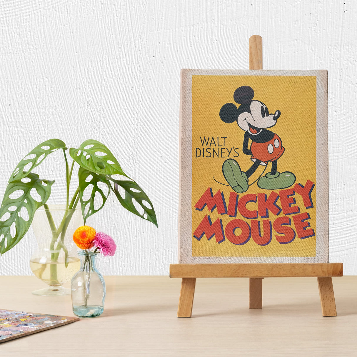 ミッキー スマイルポーズ アートパネル【クラシックポスター】