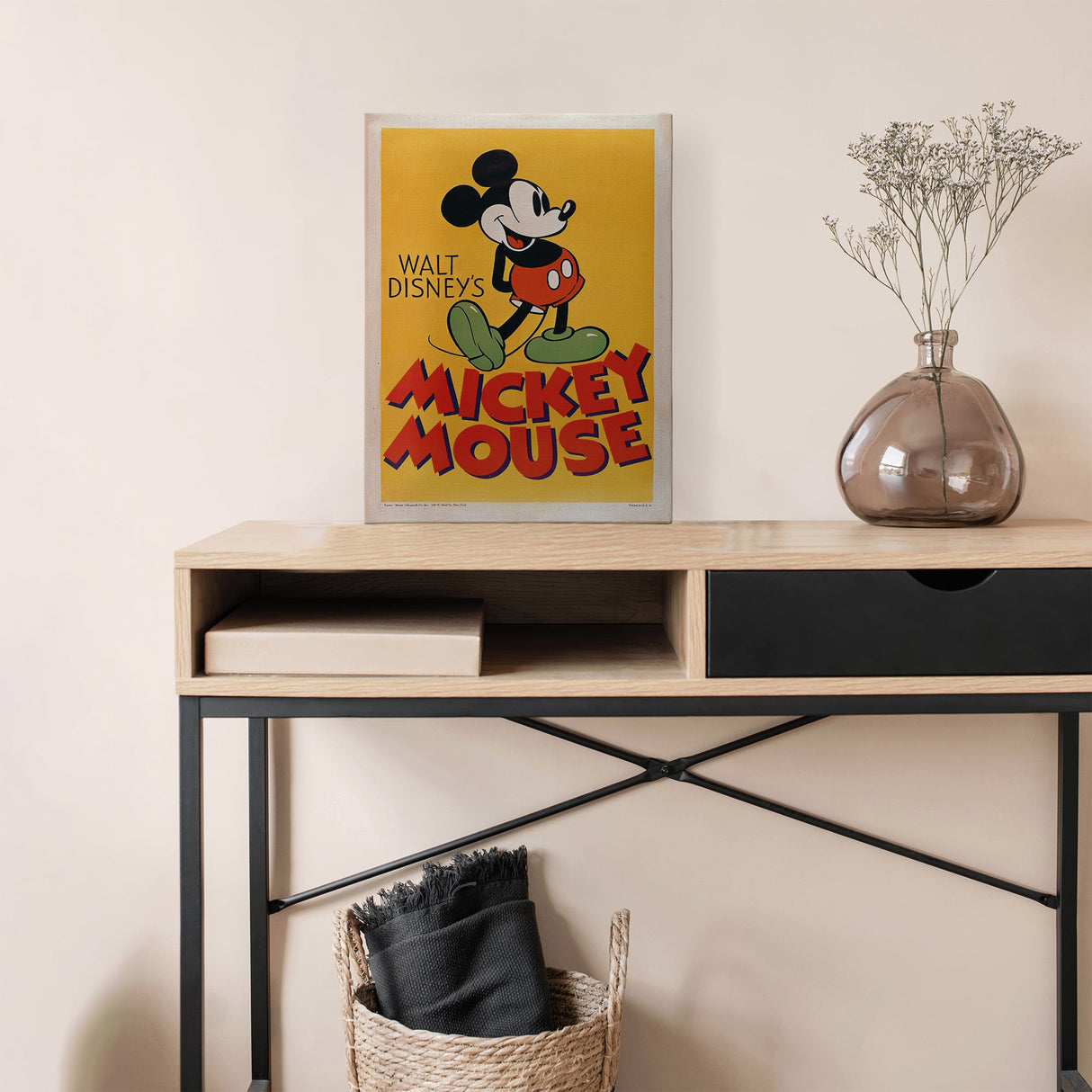 ミッキー スマイルポーズ アートパネル【クラシックポスター】