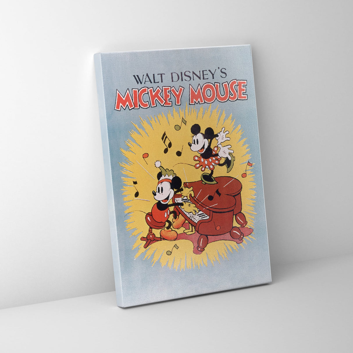 ミッキー&ミニー ピアノアートパネル【クラシックポスター】