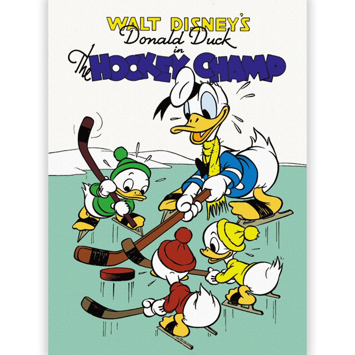 ドナルド ホッケーチャンプ アートパネル【クラシックポスター】