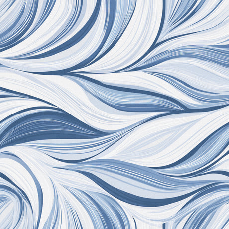 深い呼吸で思考をほどく | 青の流れ – Flow in Blue