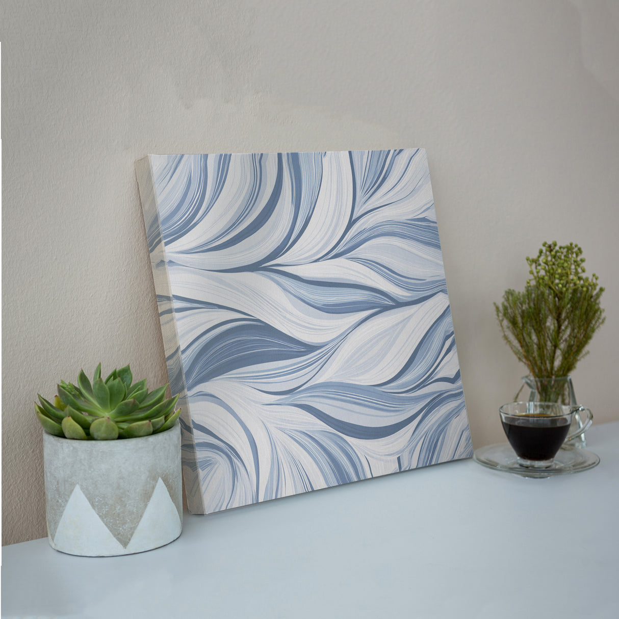 深い呼吸で思考をほどく | 青の流れ – Flow in Blue