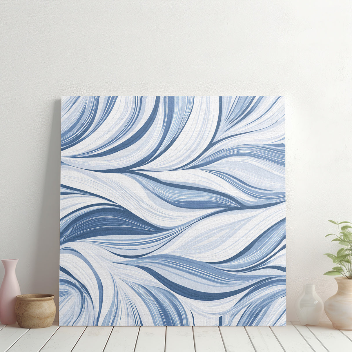 深い呼吸で思考をほどく | 青の流れ – Flow in Blue