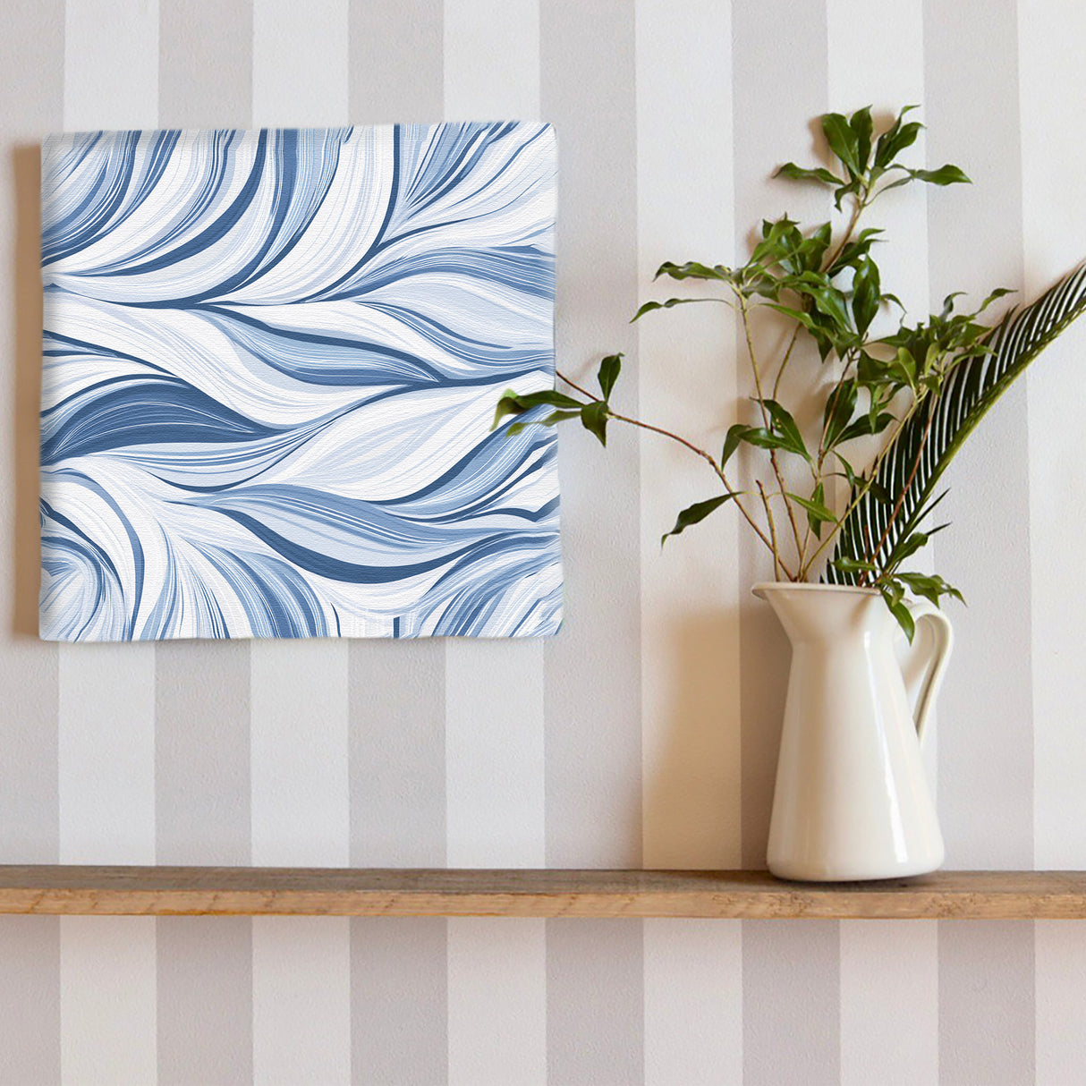 深い呼吸で思考をほどく | 青の流れ – Flow in Blue