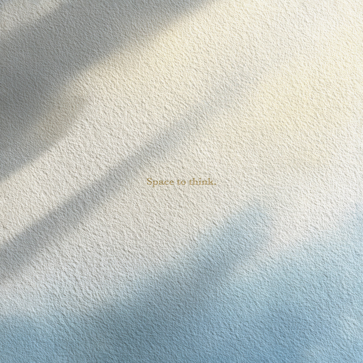 雑念を手放し、集中のスイッチを押す | 「Space to think.」