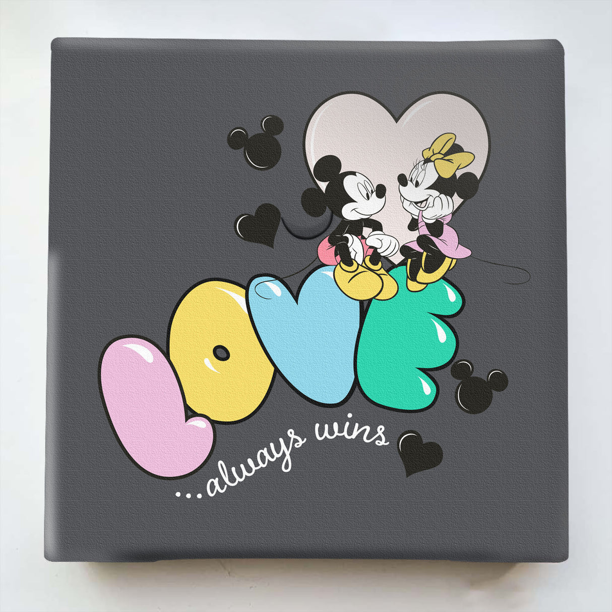 ミッキー&ミニー|LOVE always wins|一輪挿しアートパネル(IKEBANAシリーズ)
