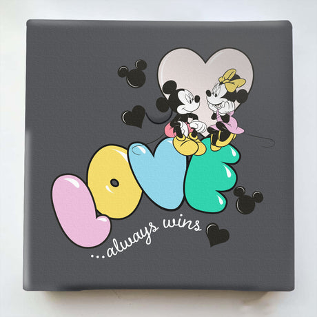 ミッキー&ミニー|LOVE always wins|一輪挿しアートパネル(IKEBANAシリーズ)