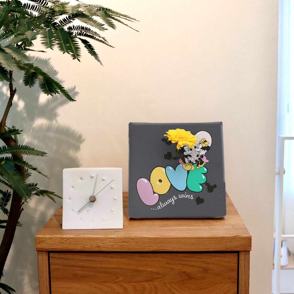 ミッキー&ミニー|LOVE always wins|一輪挿しアートパネル(IKEBANAシリーズ)