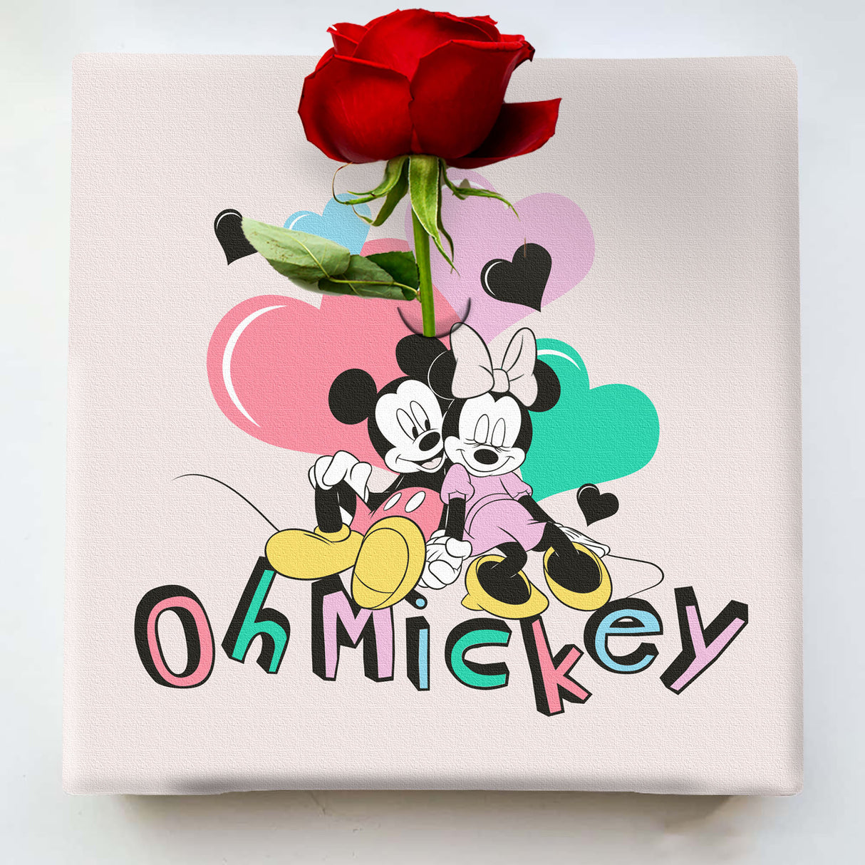 【IKEBANA|ディズニー】Oh Mickey(ミッキー&ミニー)一輪挿しアートパネル
