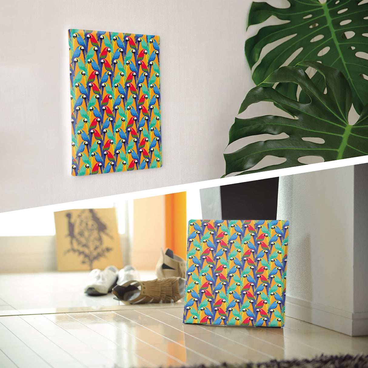 オウムトロピカル インテリア雑貨 アートパネル キャンバス  PATTT-2501-01