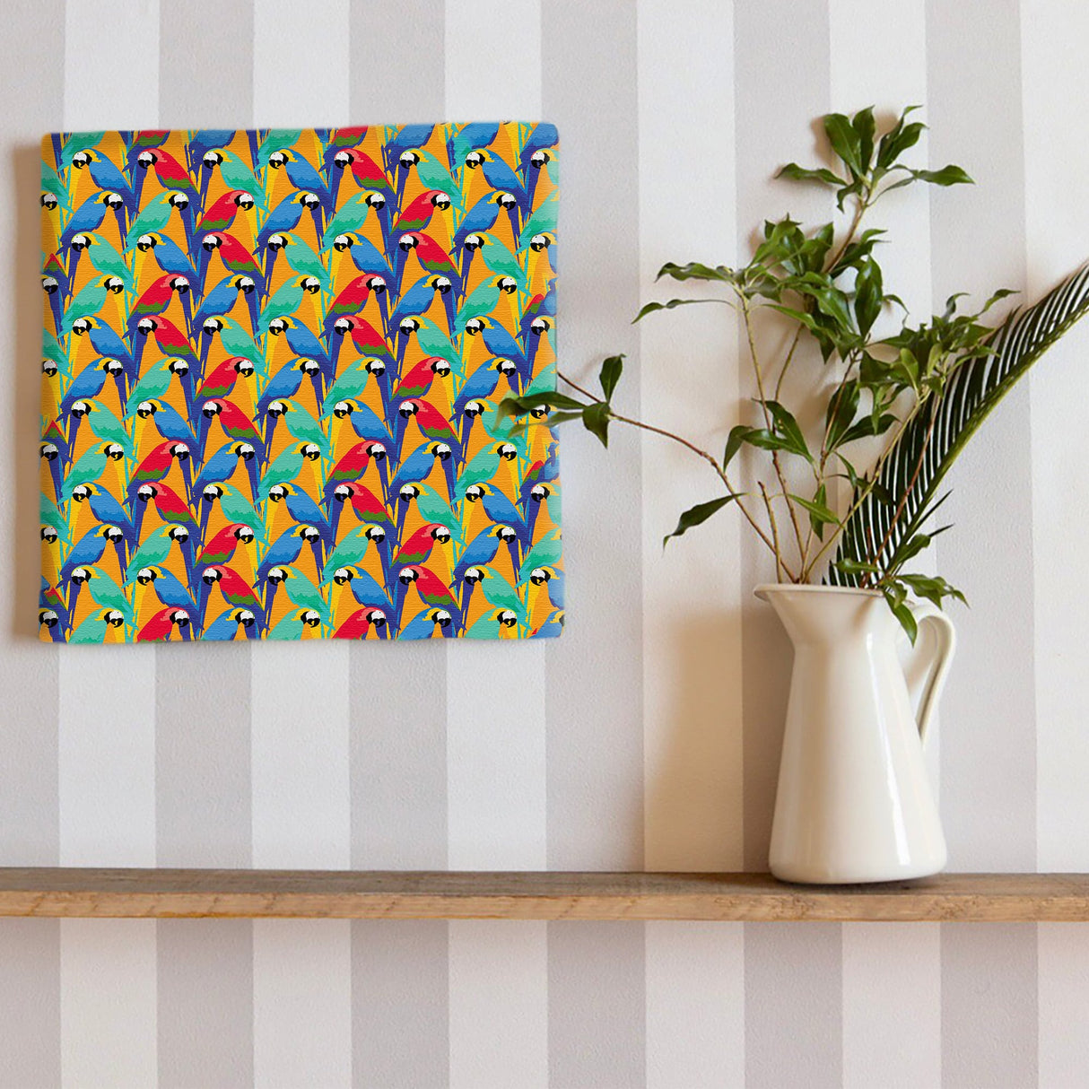 オウムトロピカル インテリア雑貨 アートパネル キャンバス  PATTT-2501-01