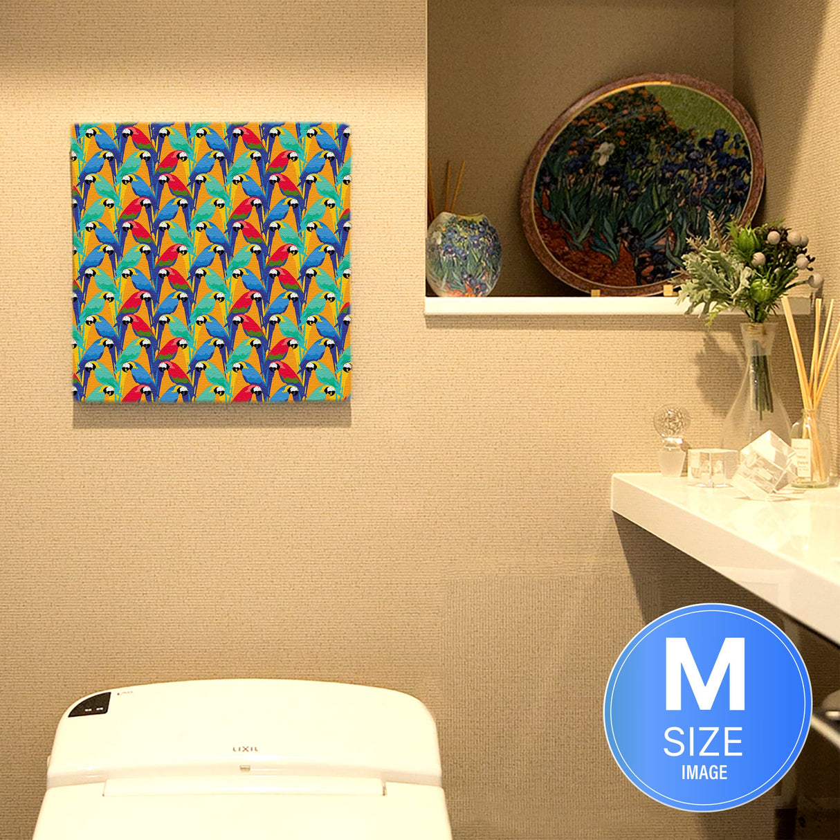 オウムトロピカル インテリア雑貨 アートパネル キャンバス  PATTT-2501-01