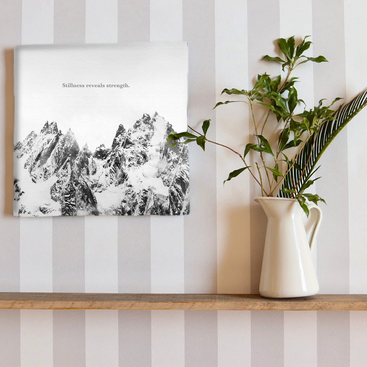 雪山|モノクロ写真 インテリア雑貨 アートパネル キャンバス