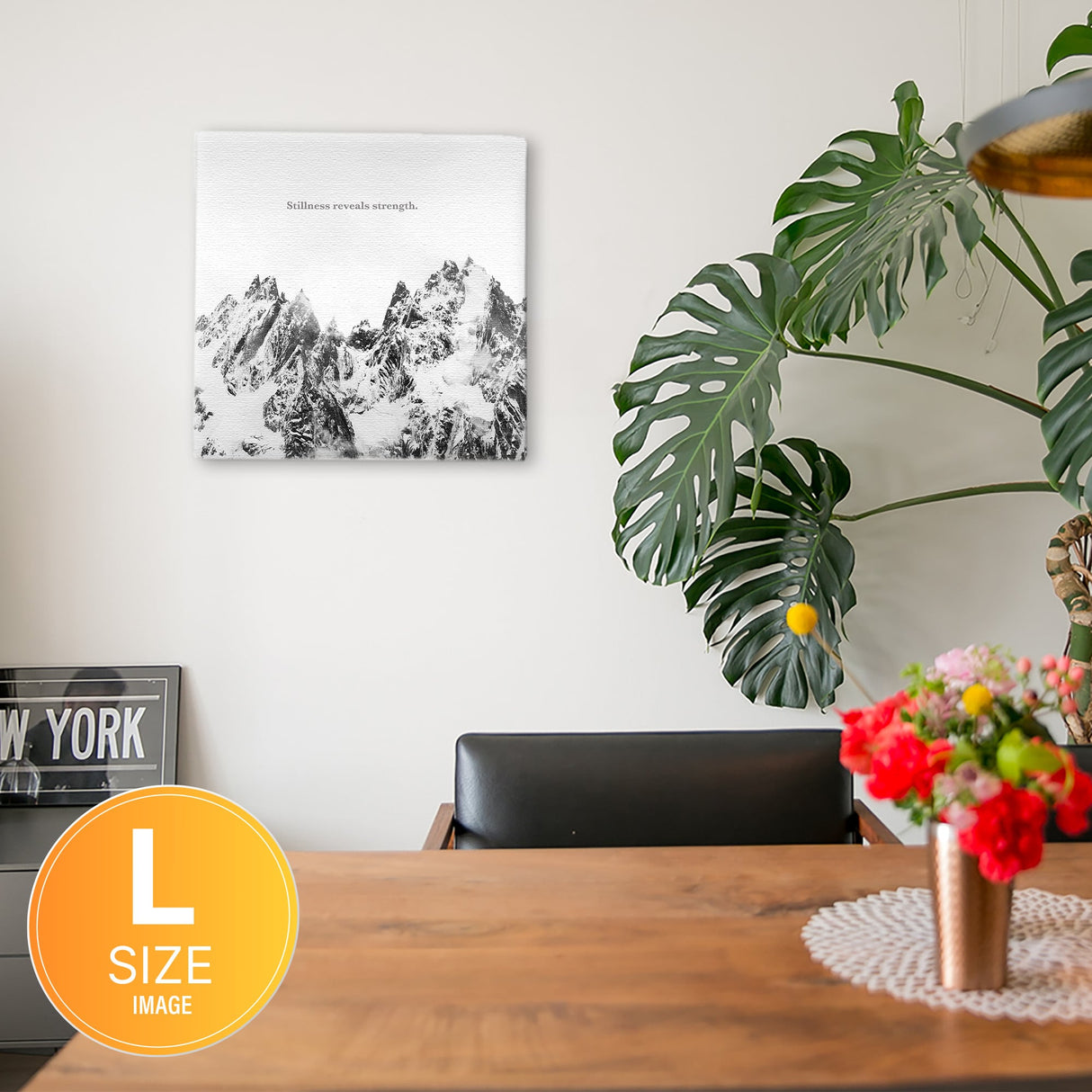 雪山|モノクロ写真 インテリア雑貨 アートパネル キャンバス