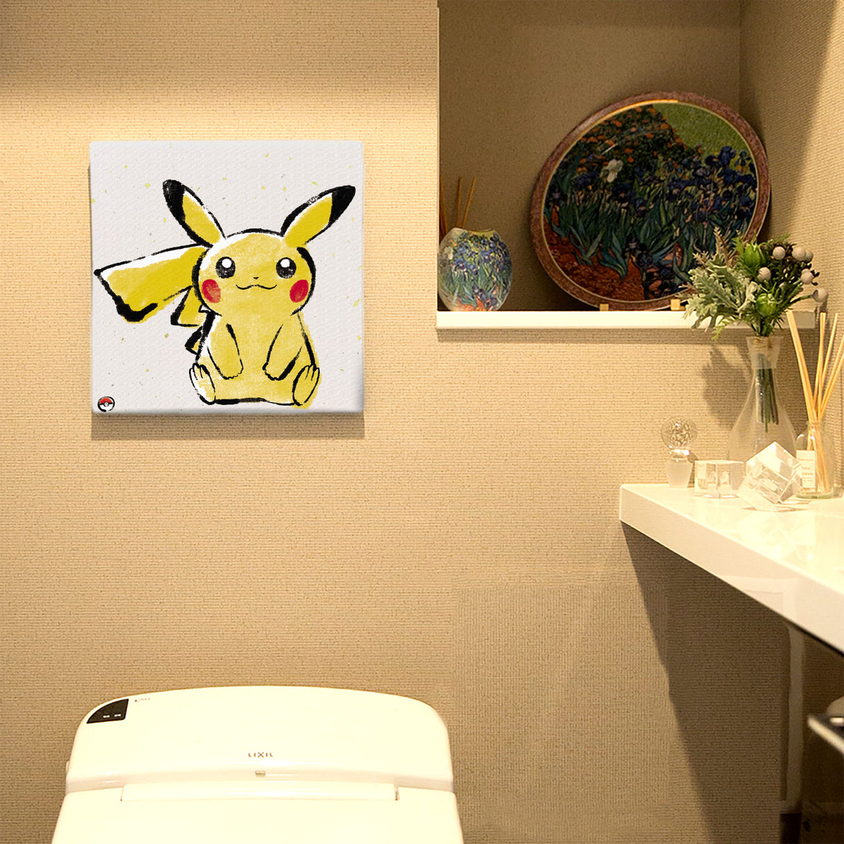 Pokemon Art Panel Brush Painting Pikachu