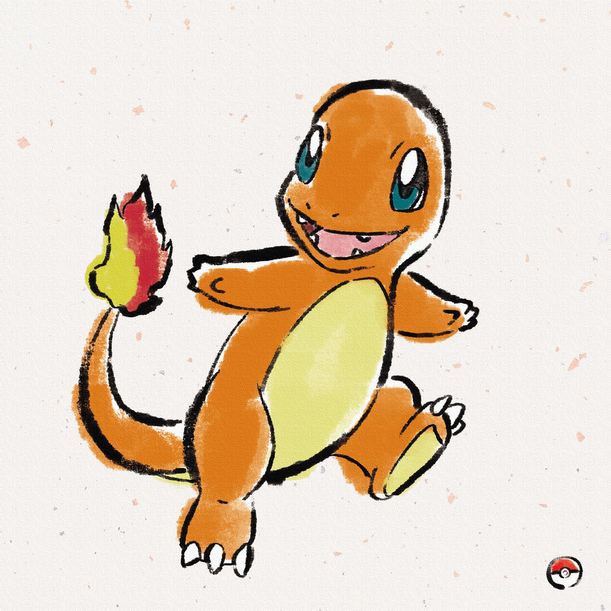 Pokemon Art Panel Brush Painting Charmander