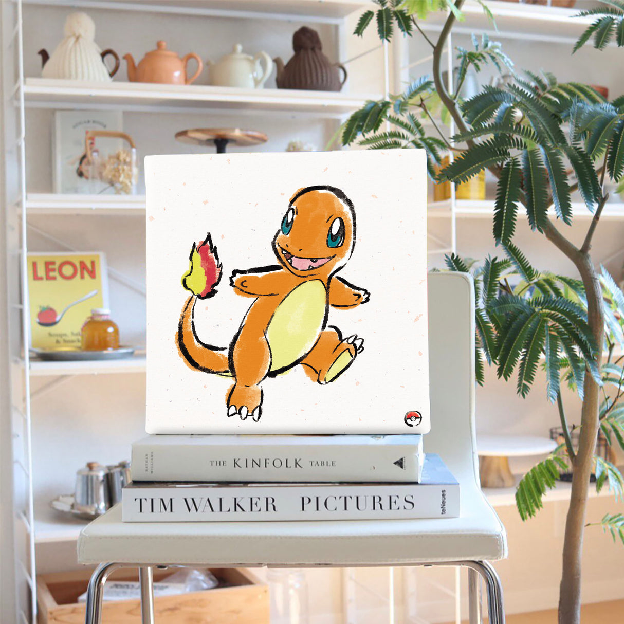 Pokemon Art Panel Brush Painting Charmander