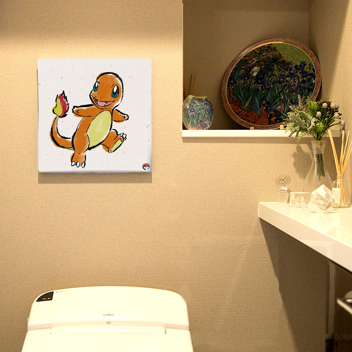 Pokemon Art Panel Brush Painting Charmander
