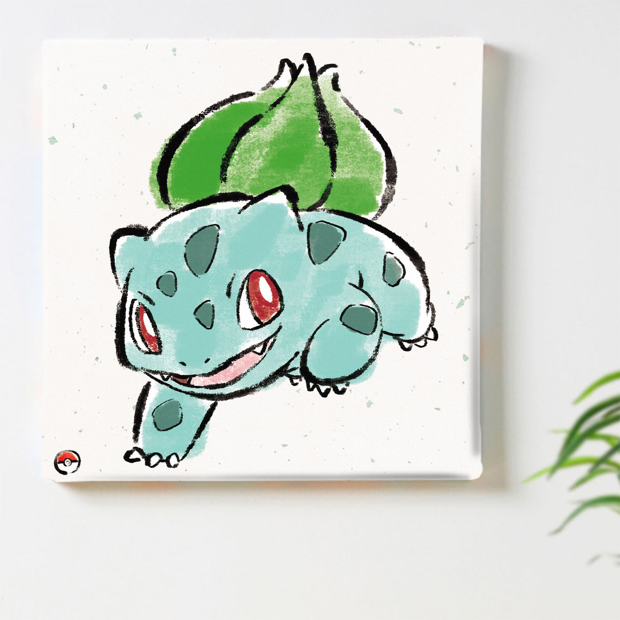 Pokemon Art Panel Brush Painting Bulbasaur