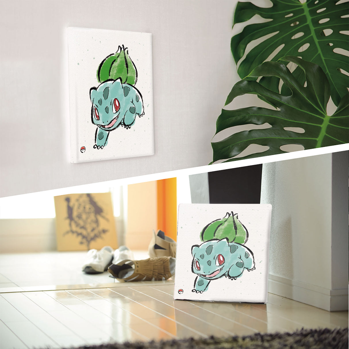 Pokemon Art Panel Brush Painting Bulbasaur