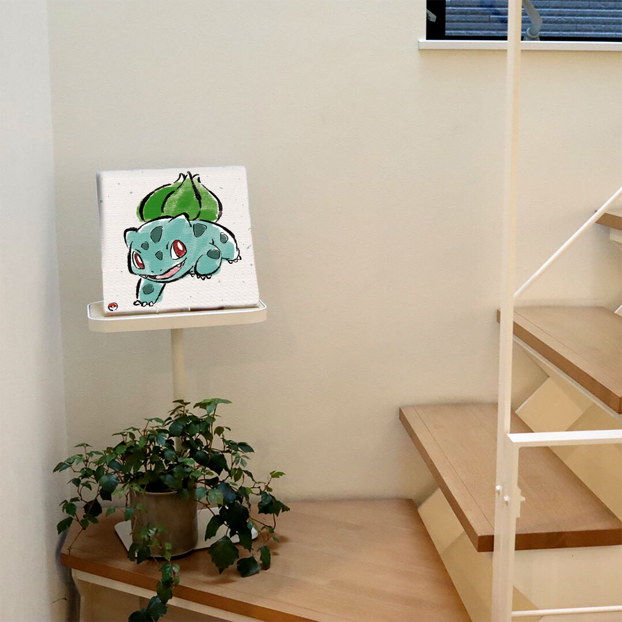 Pokemon Art Panel Brush Painting Bulbasaur