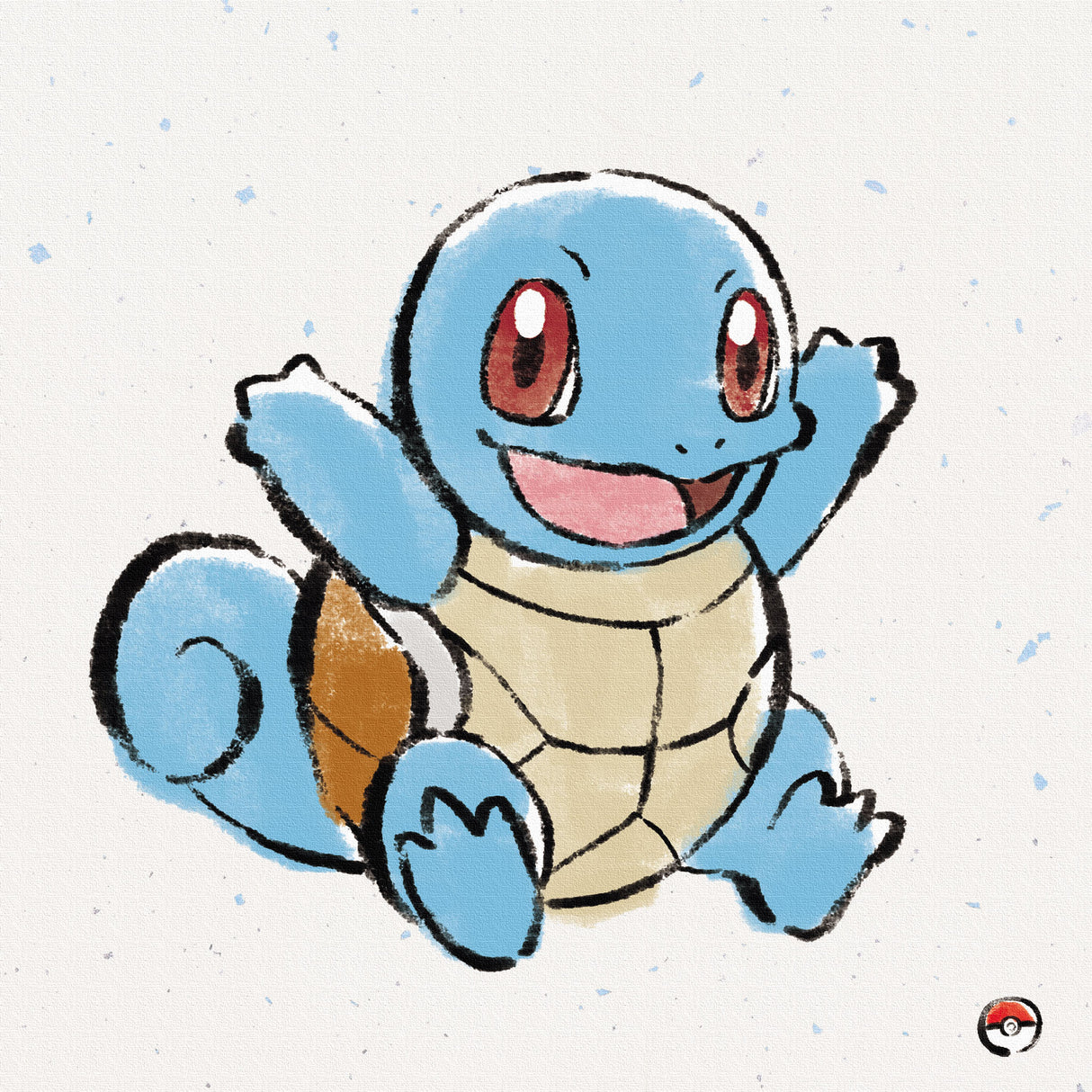 Pokemon Art Panel Brush Painting Squirtle