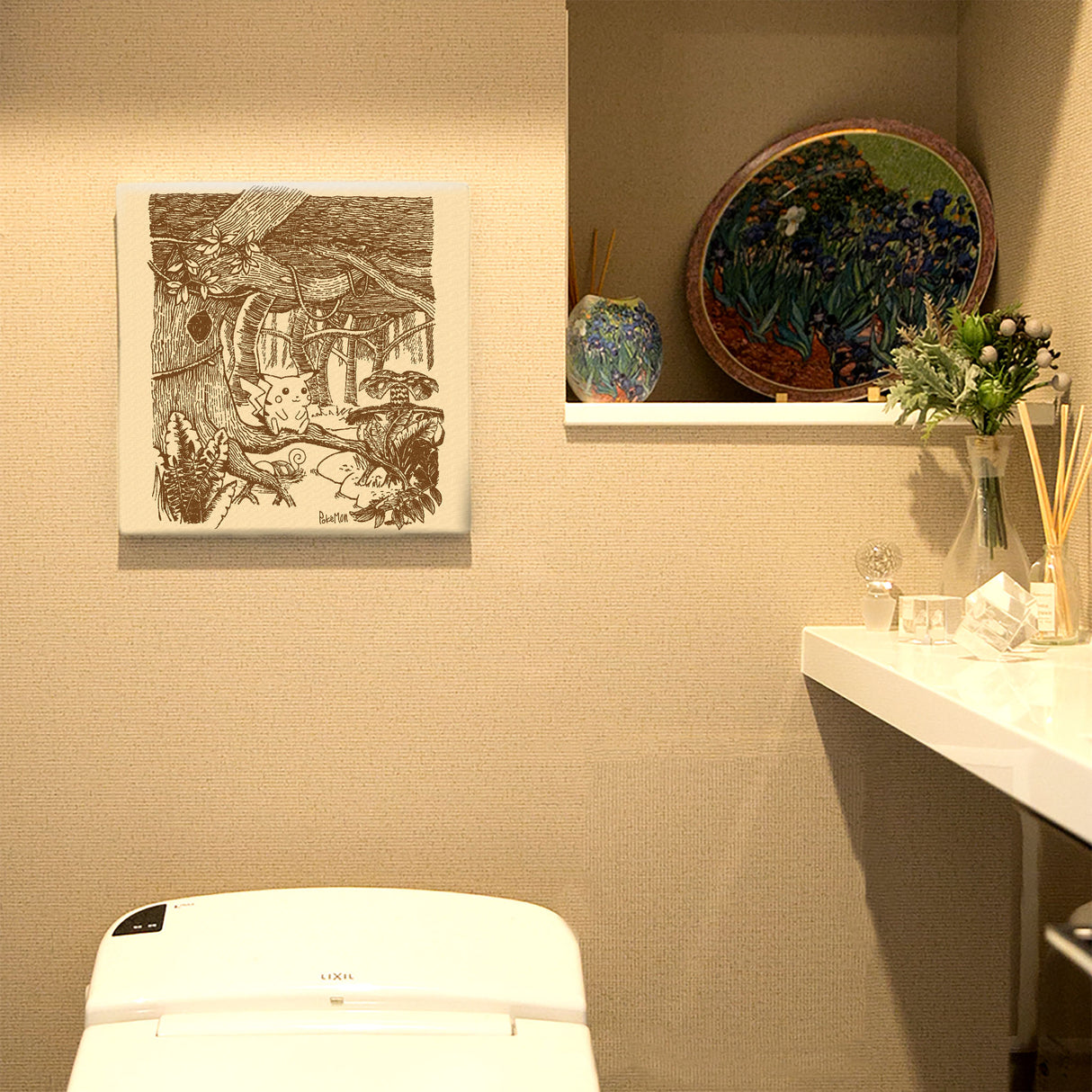 Pokemon Art Panel Sepia 09