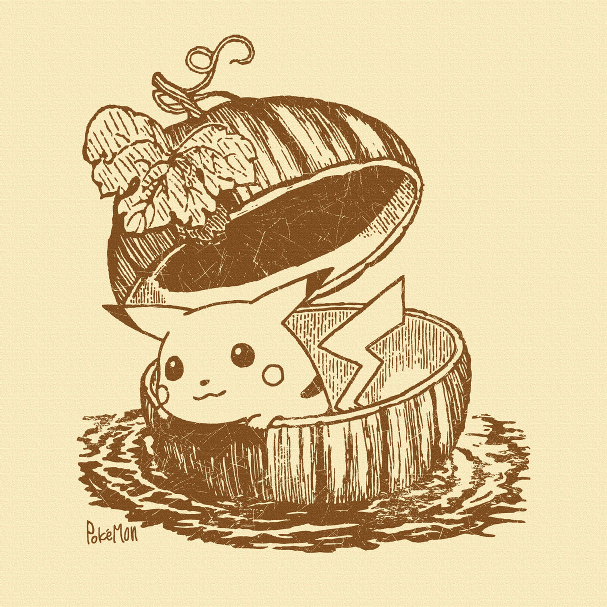 Pokemon Art Panel Sepia 10