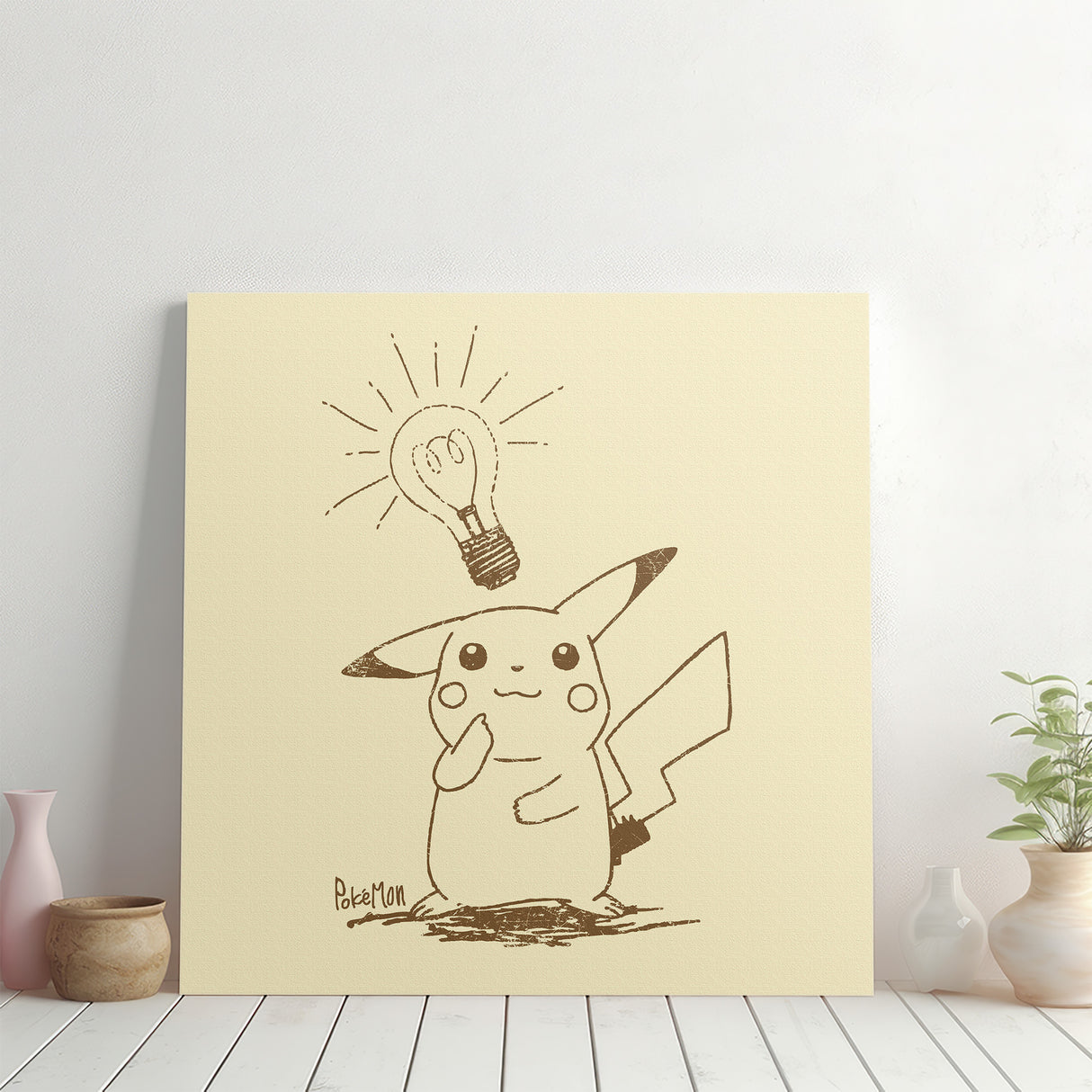 Pokemon Pikachu Art Panel Sepia 11
