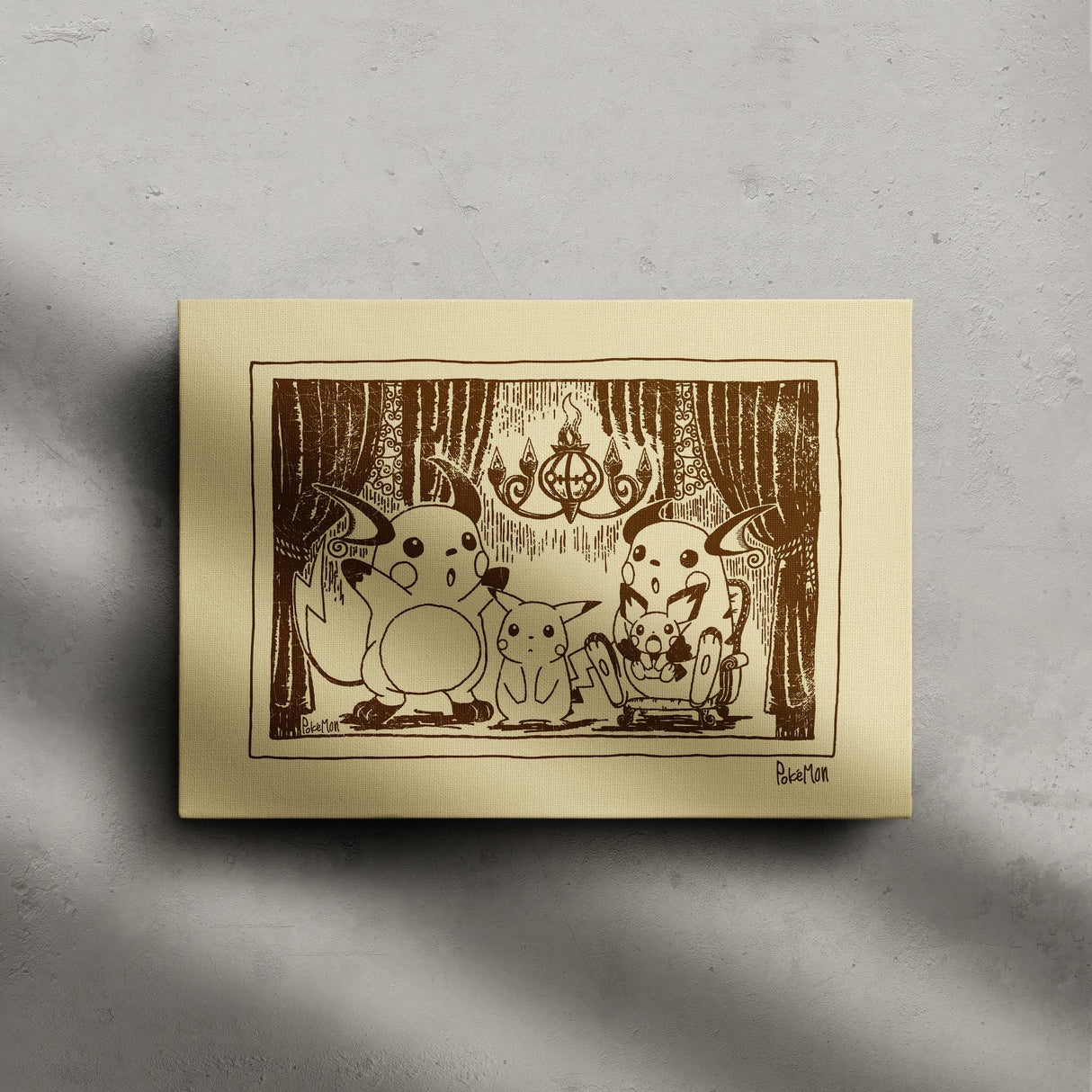 Pokemon Art Panel Sepia 13