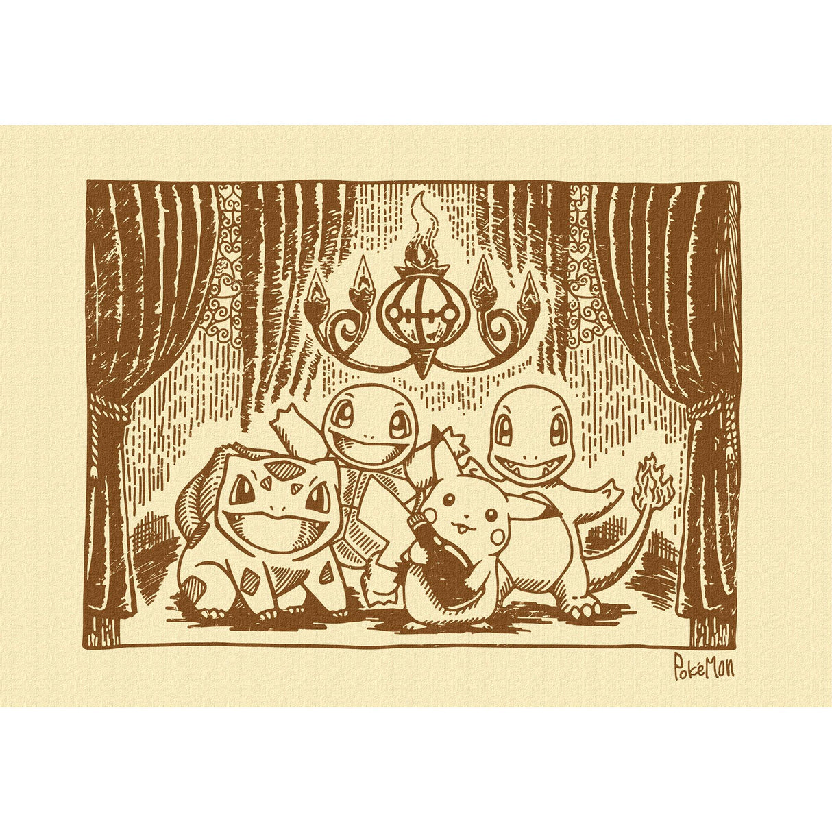 Pokemon Art Panel Sepia 14