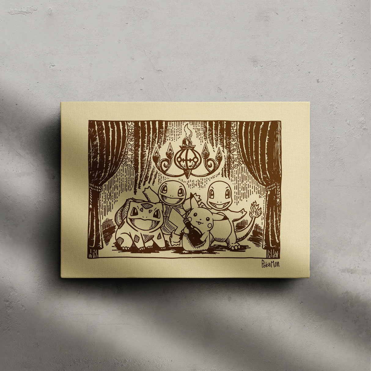 Pokemon Art Panel Sepia 14