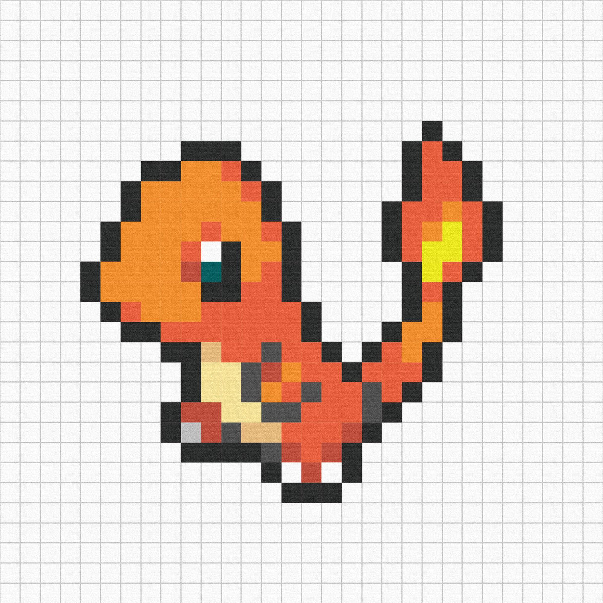 Pokemon Art Panel Pixel Charmander