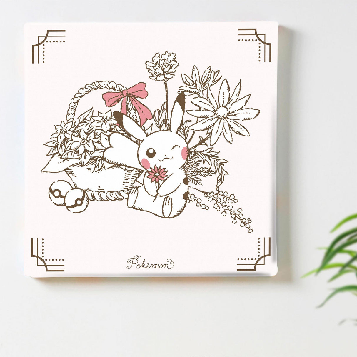 Pokemon Art Panel Botanical Pikachu