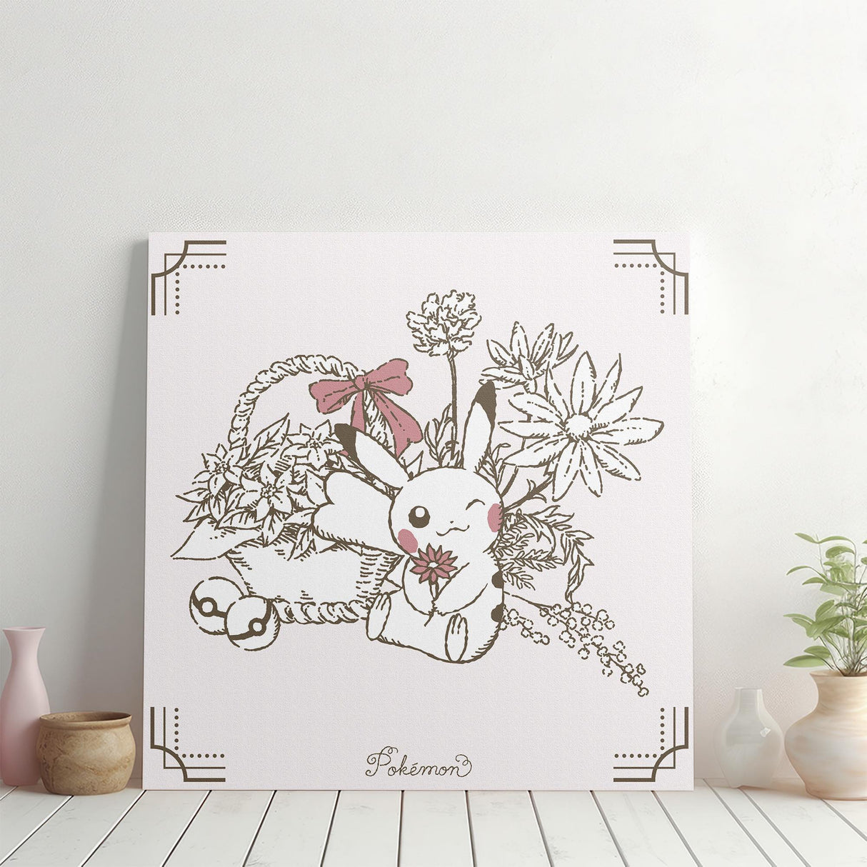 Pokemon Art Panel Botanical Pikachu