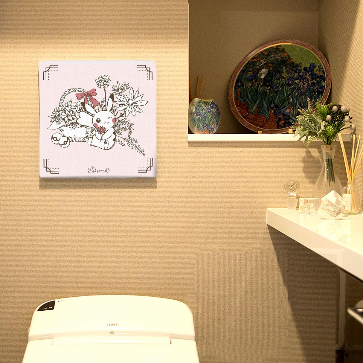 Pokemon Art Panel Botanical Pikachu