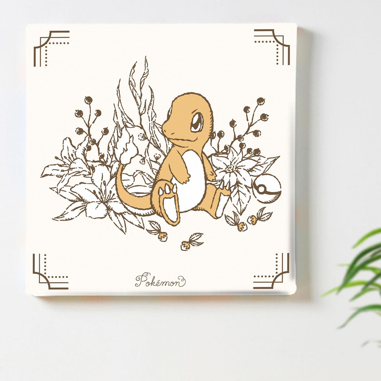 Pokemon Art Panel Botanical Charmander