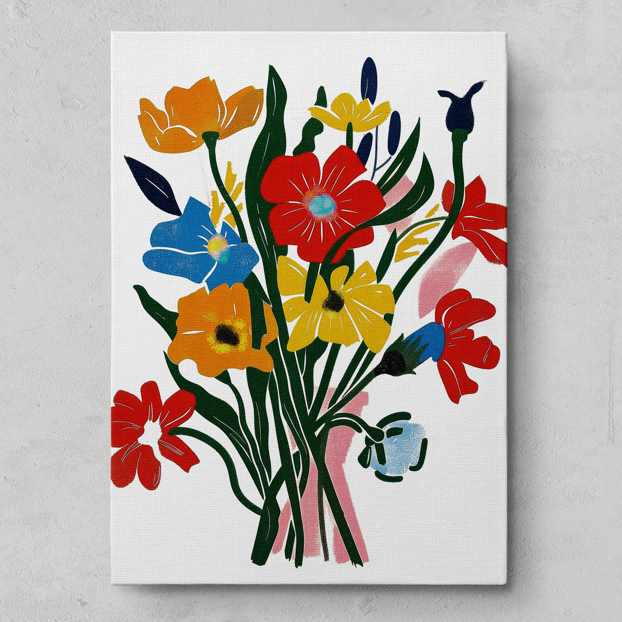 カラフル 花束 アートポスター|ポップ&モダンなブーケデザイン