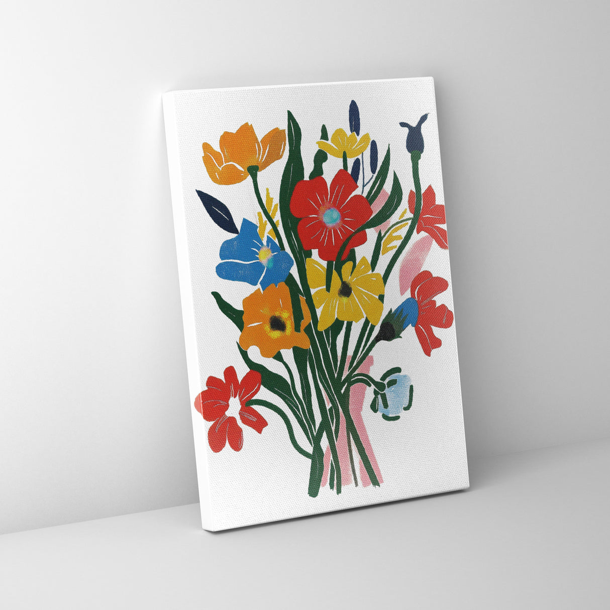 カラフル 花束 アートポスター|ポップ&モダンなブーケデザイン