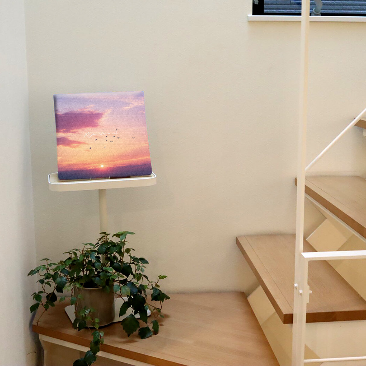 夕焼け空と鳥のシルエット|癒しの風景アートパネル