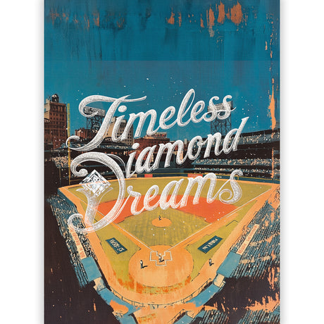ヴィンテージ野球アート|永遠のダイヤモンドドリーム