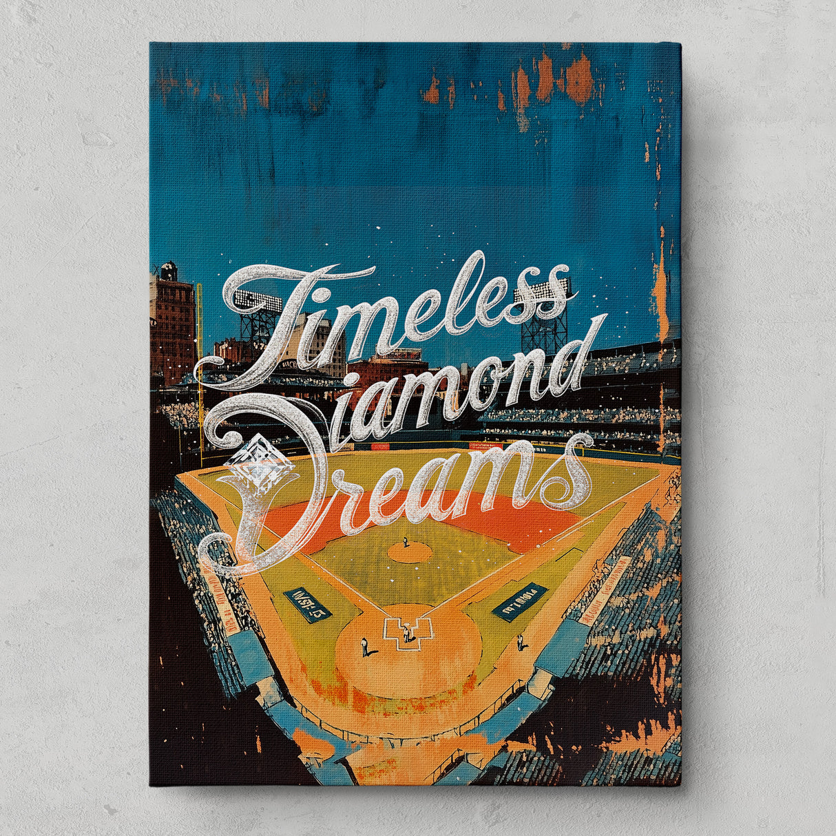 ヴィンテージ野球アート|永遠のダイヤモンドドリーム