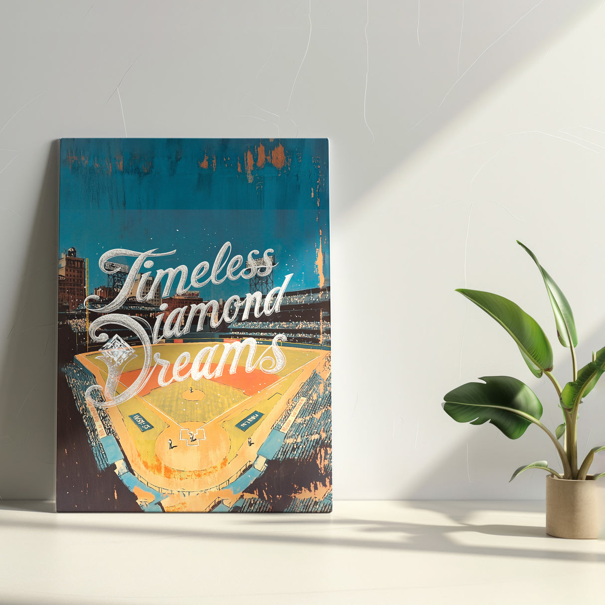 ヴィンテージ野球アート|永遠のダイヤモンドドリーム