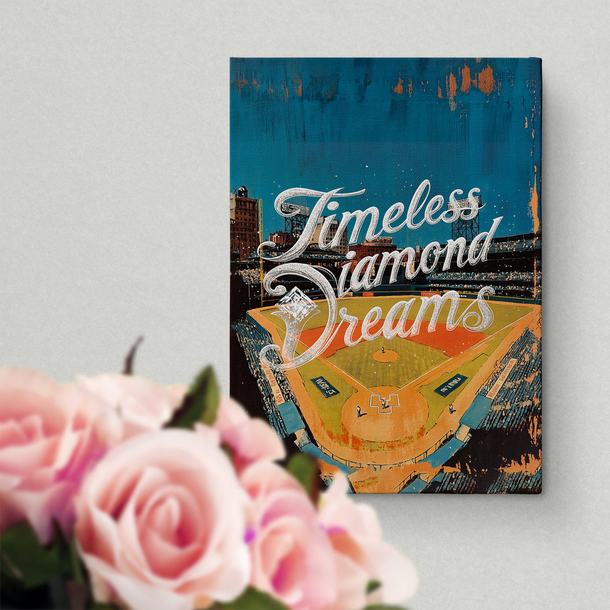 ヴィンテージ野球アート|永遠のダイヤモンドドリーム